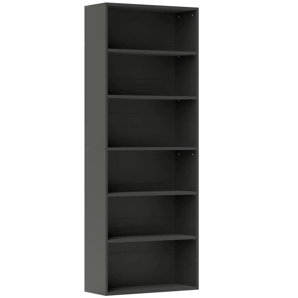 HOMCOM Six Shelf Bookcase