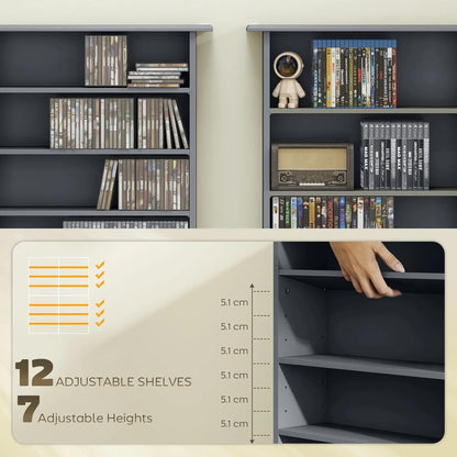 HOMCOM 16-Compartment Media Shelf Additional View 16
