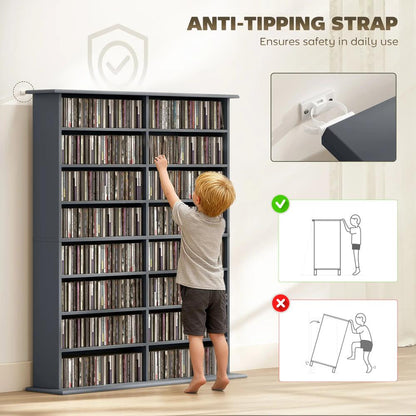 HOMCOM 16-Compartment Media Shelf Additional View 17