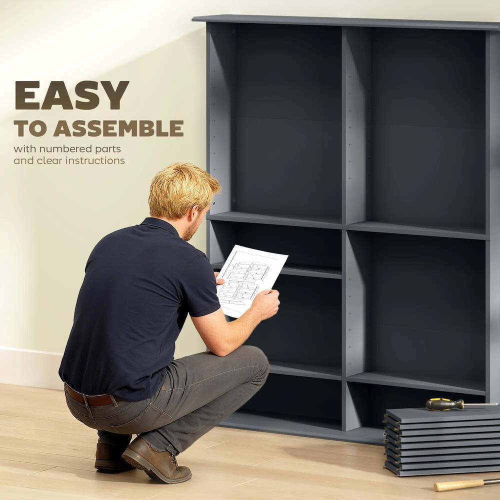 HOMCOM 16-Compartment Media Shelf Additional View 18
