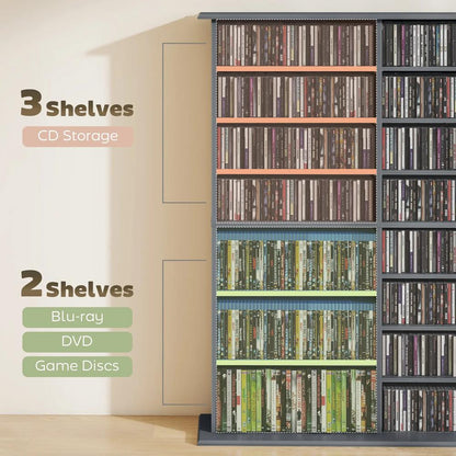 HOMCOM 16-Compartment Media Shelf Additional View 19