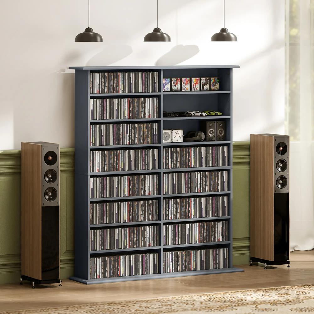 HOMCOM 16-Compartment Media Shelf Additional View 20