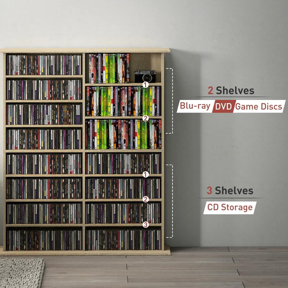 HOMCOM 16-Compartment Media Shelf Additional View 30