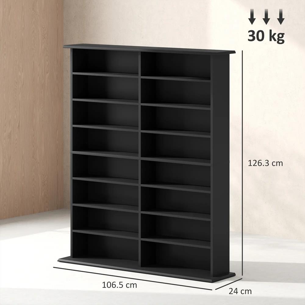 HOMCOM 16-Compartment Media Shelf Additional View 3
