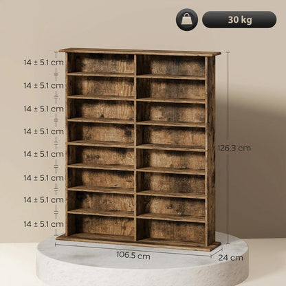 HOMCOM 16-Compartment Media Shelf Additional View 36