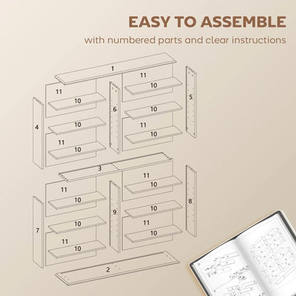 HOMCOM 16-Compartment Media Shelf Additional View 40