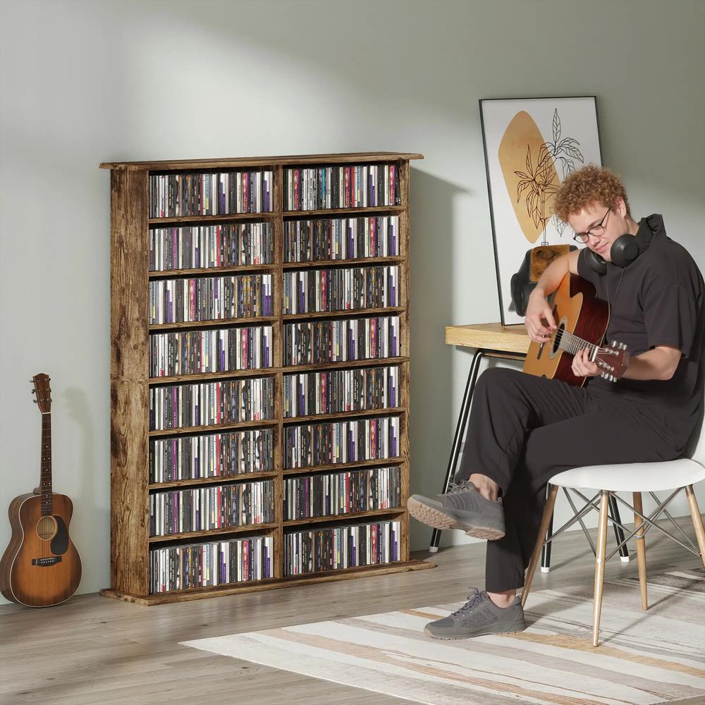 HOMCOM 16-Compartment Media Shelf Additional View 42