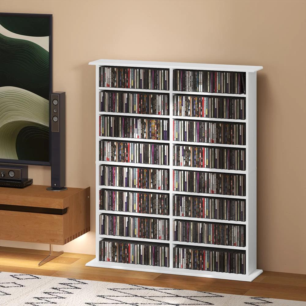 HOMCOM 16-Compartment Media Shelf Additional View 46