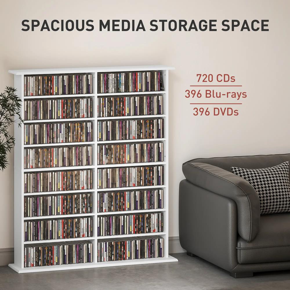 HOMCOM 16-Compartment Media Shelf Additional View 48