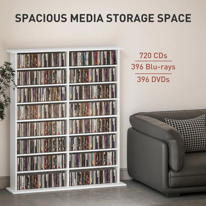 HOMCOM 16-Compartment Media Shelf Additional View 48