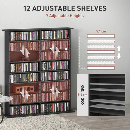 HOMCOM 16-Compartment Media Shelf Additional View 5