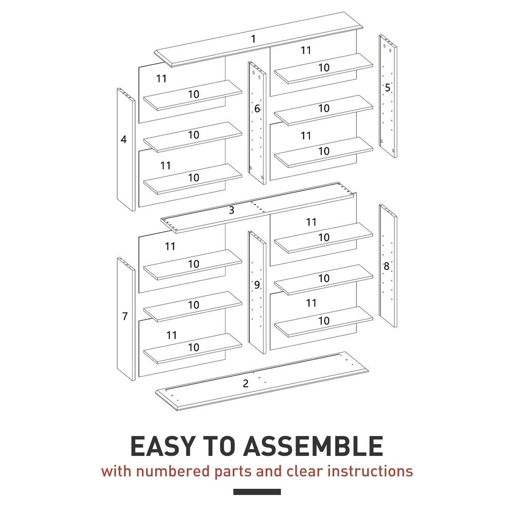 HOMCOM 16-Compartment Media Shelf Additional View 51