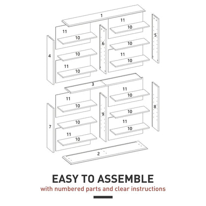 HOMCOM 16-Compartment Media Shelf Additional View 51