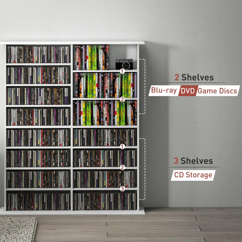 HOMCOM 16-Compartment Media Shelf Additional View 52