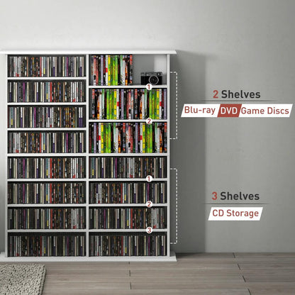 HOMCOM 16-Compartment Media Shelf Additional View 52