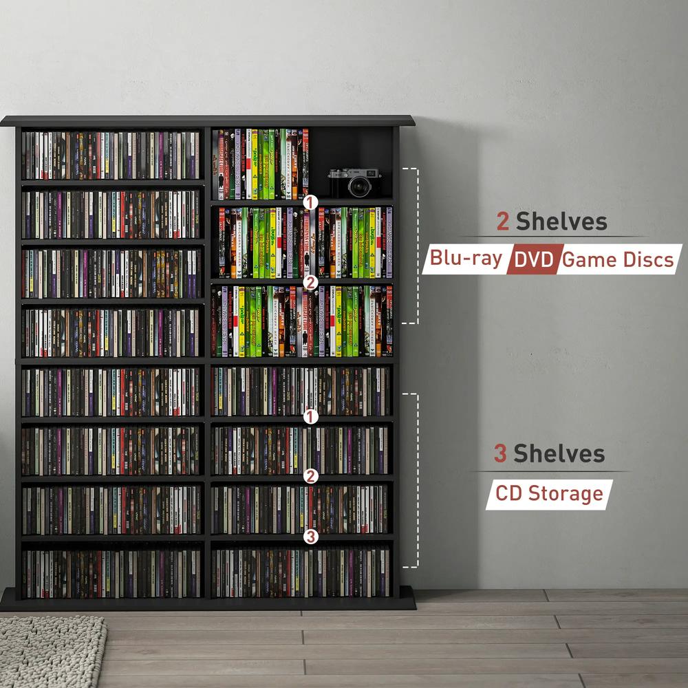 HOMCOM 16-Compartment Media Shelf Additional View 8