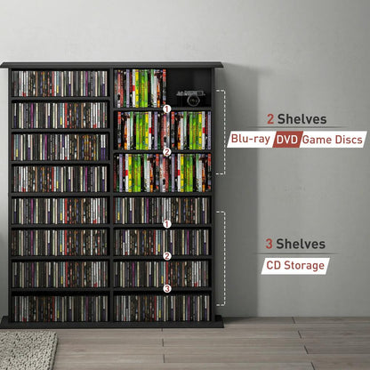 HOMCOM 16-Compartment Media Shelf Additional View 8