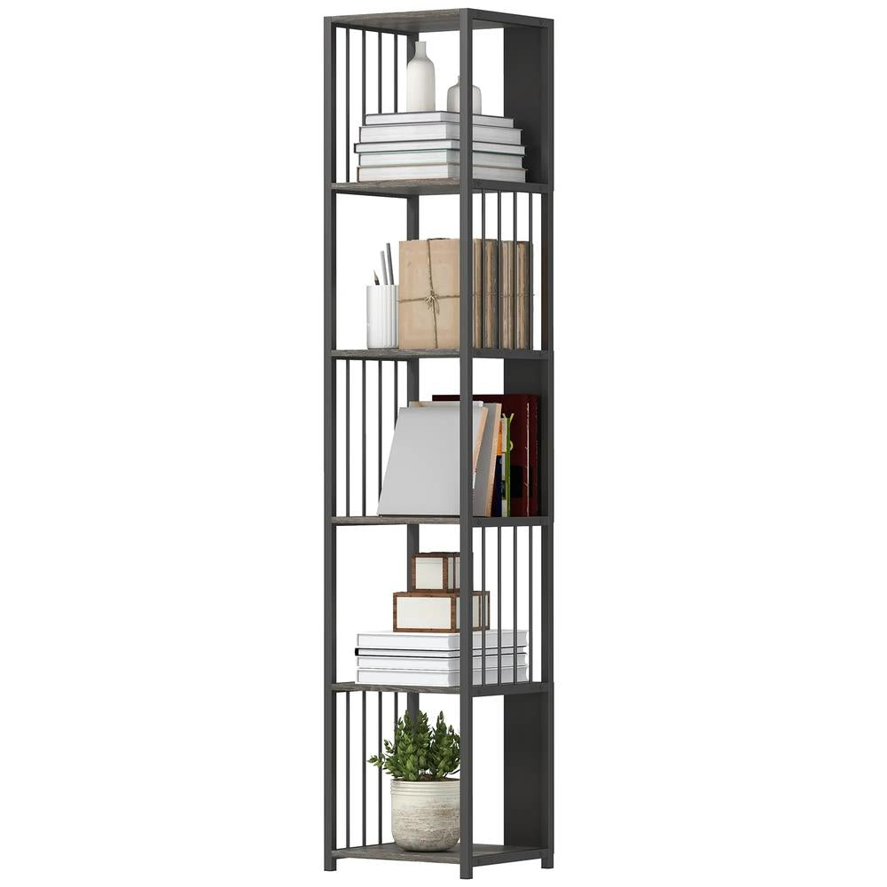 HOMCOM 5-Tier Bookshelf with Steel Frame Additional View 11