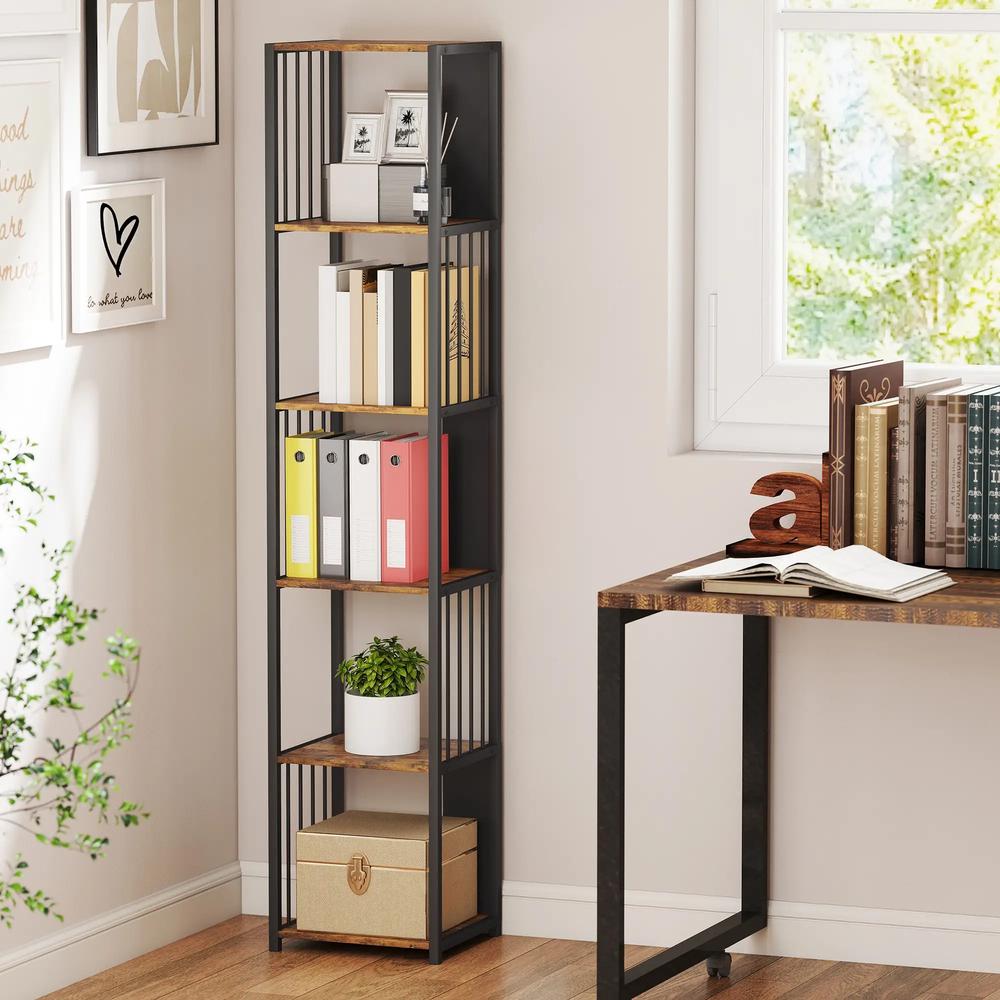 HOMCOM 5-Tier Bookshelf with Steel Frame Additional View 13