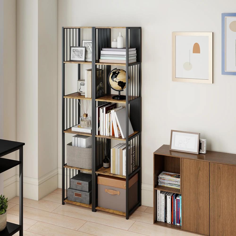 HOMCOM 5-Tier Bookshelf with Steel Frame Additional View 19