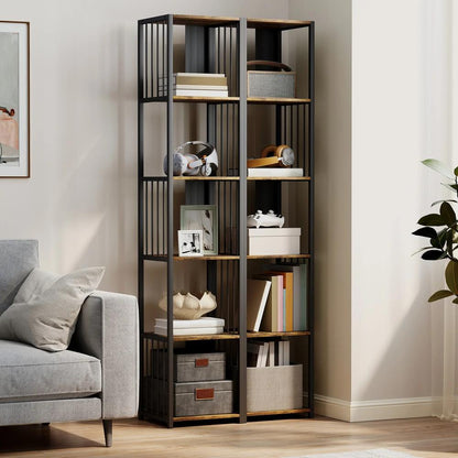 HOMCOM 5-Tier Bookshelf with Steel Frame Additional View 20