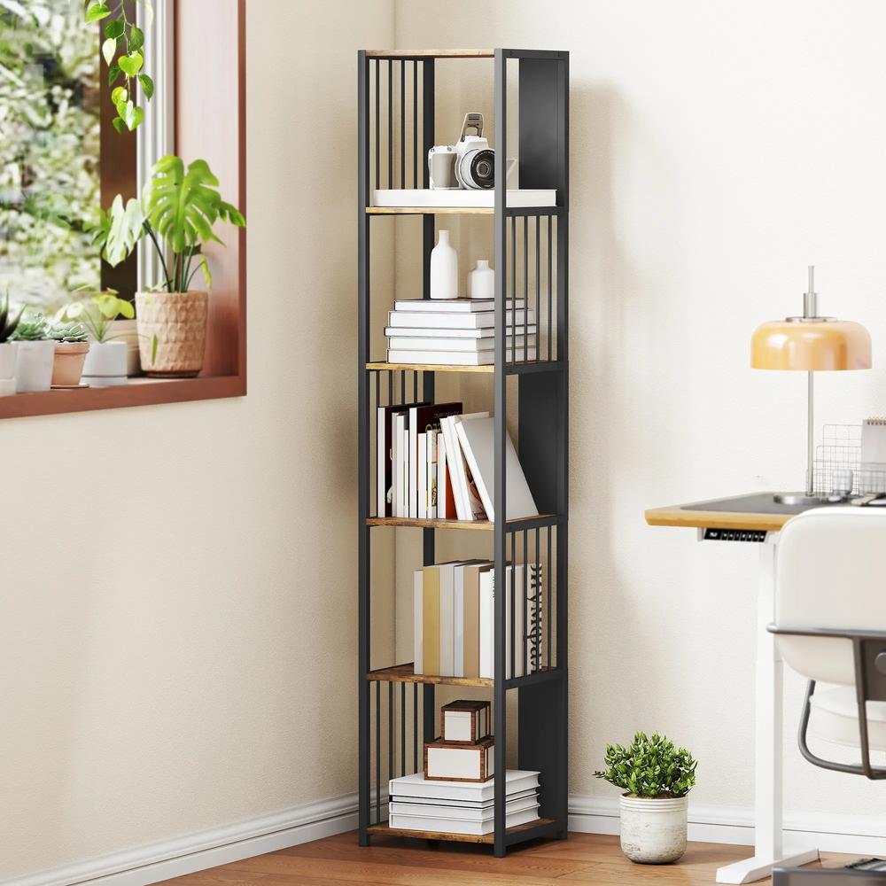 HOMCOM 5-Tier Bookshelf with Steel Frame Additional View 21