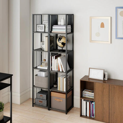 HOMCOM 5-Tier Bookshelf with Steel Frame Additional View 8