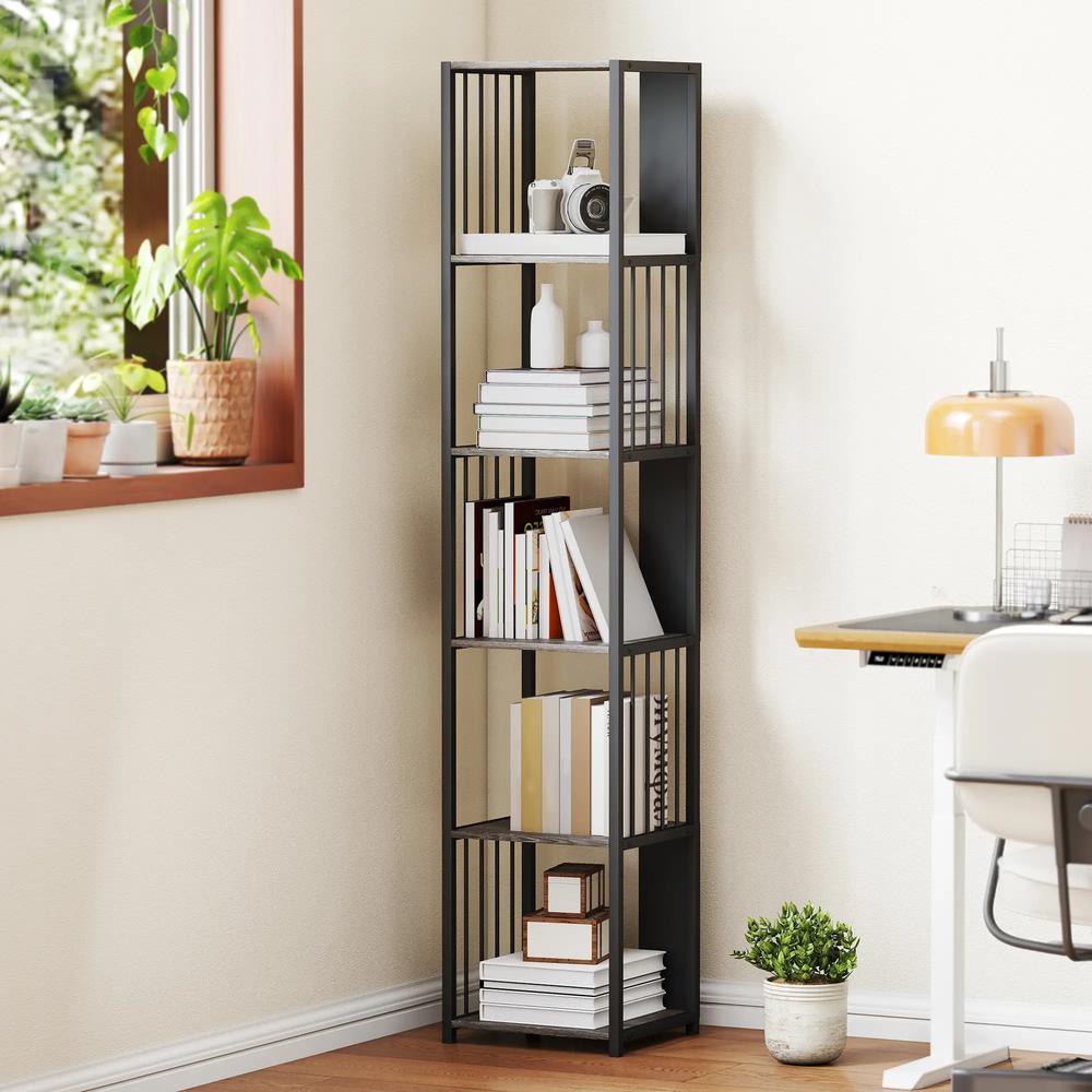 HOMCOM 5-Tier Bookshelf with Steel Frame Additional View 10
