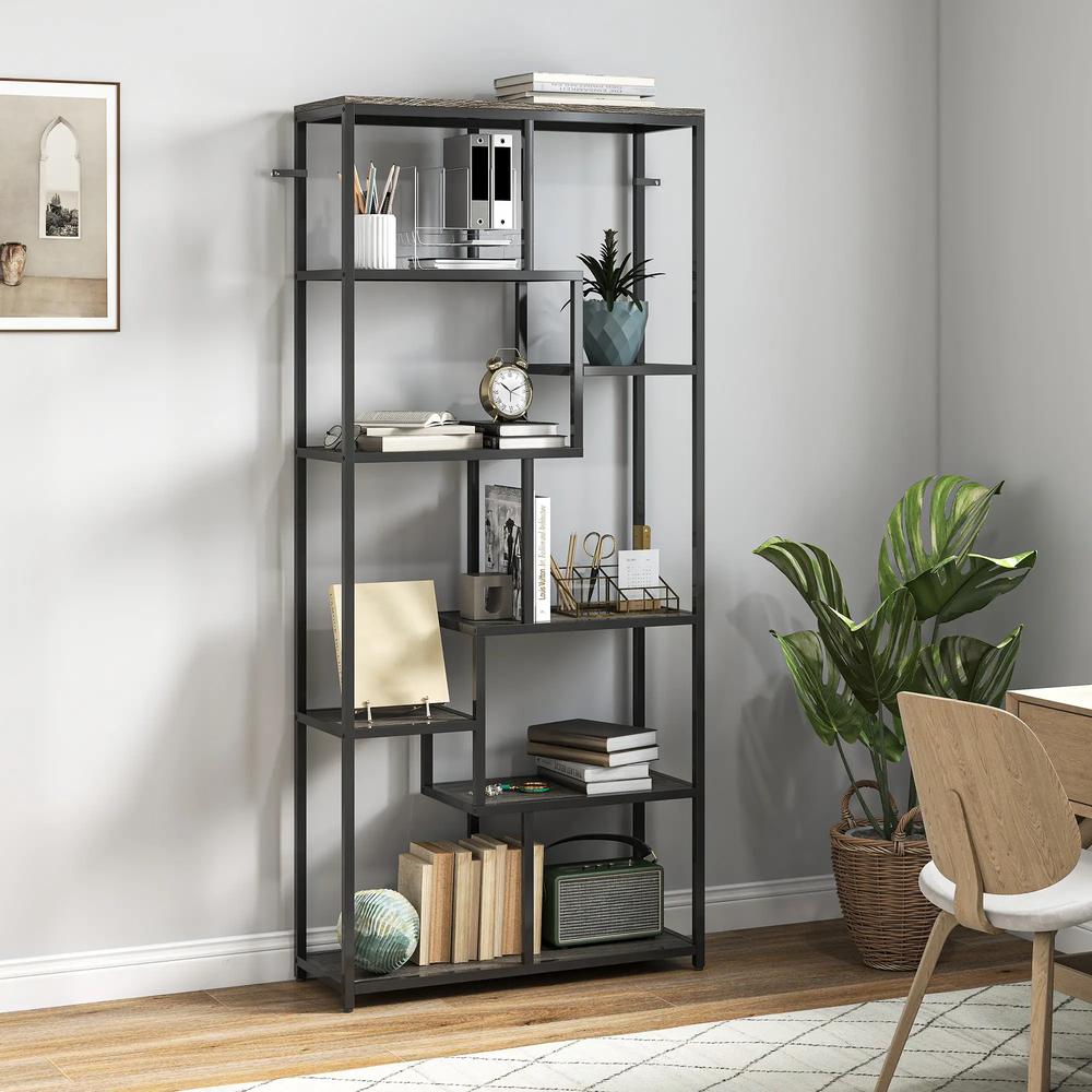 HOMCOM Seven-Tier Geometric Bookcase Additional View 13
