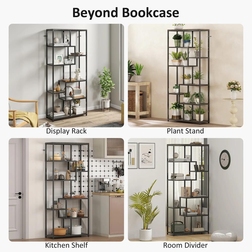 HOMCOM Seven-Tier Geometric Bookcase Additional View 17