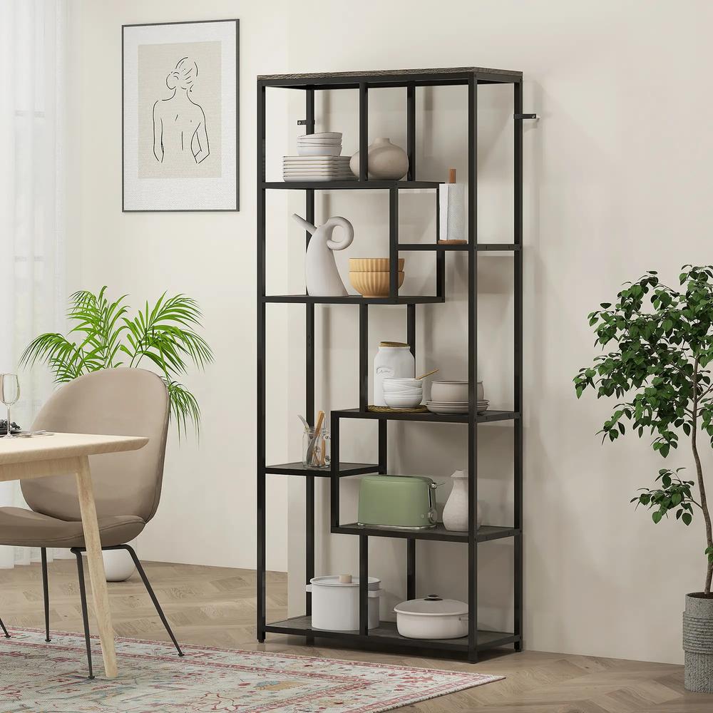 HOMCOM Seven-Tier Geometric Bookcase Additional View 19
