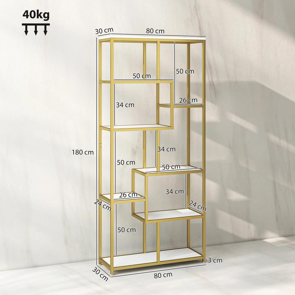HOMCOM Seven-Tier Geometric Bookcase Additional View 25