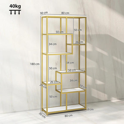 HOMCOM Seven-Tier Geometric Bookcase Additional View 25