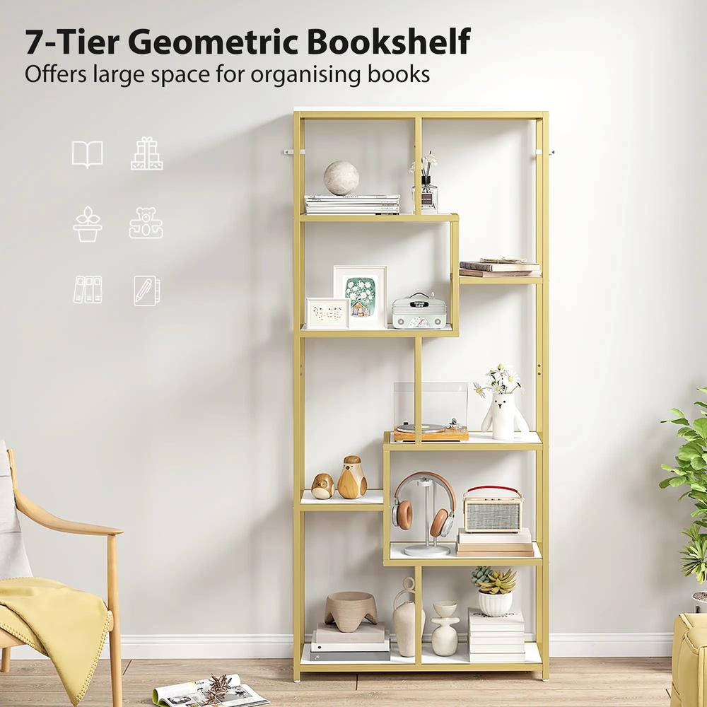HOMCOM Seven-Tier Geometric Bookcase Additional View 26