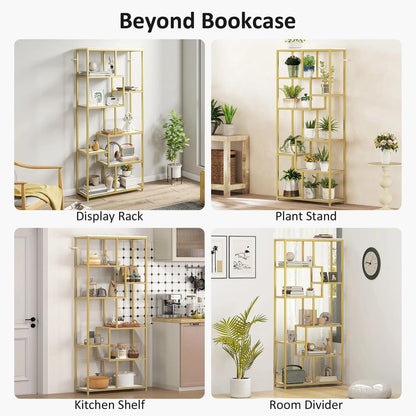 HOMCOM Seven-Tier Geometric Bookcase Additional View 28