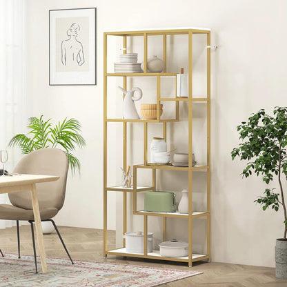 HOMCOM Seven-Tier Geometric Bookcase Additional View 30