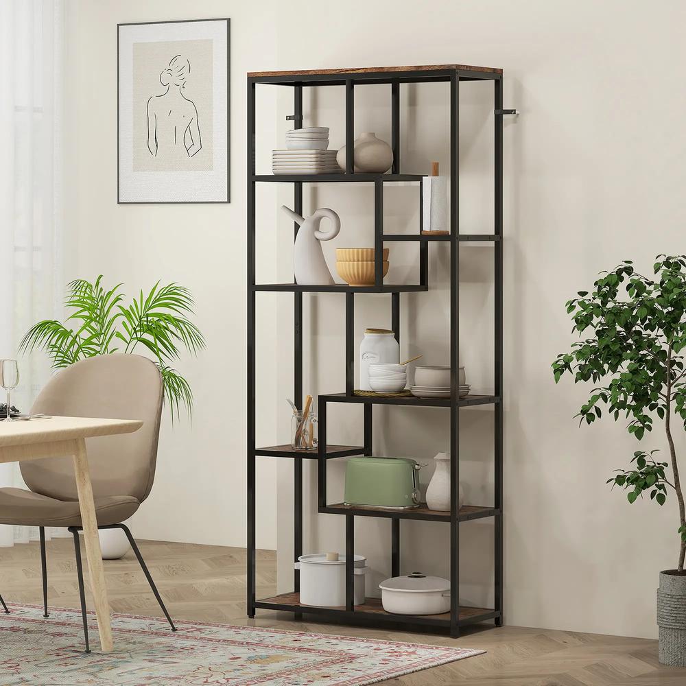 HOMCOM Seven-Tier Geometric Bookcase Additional View 8