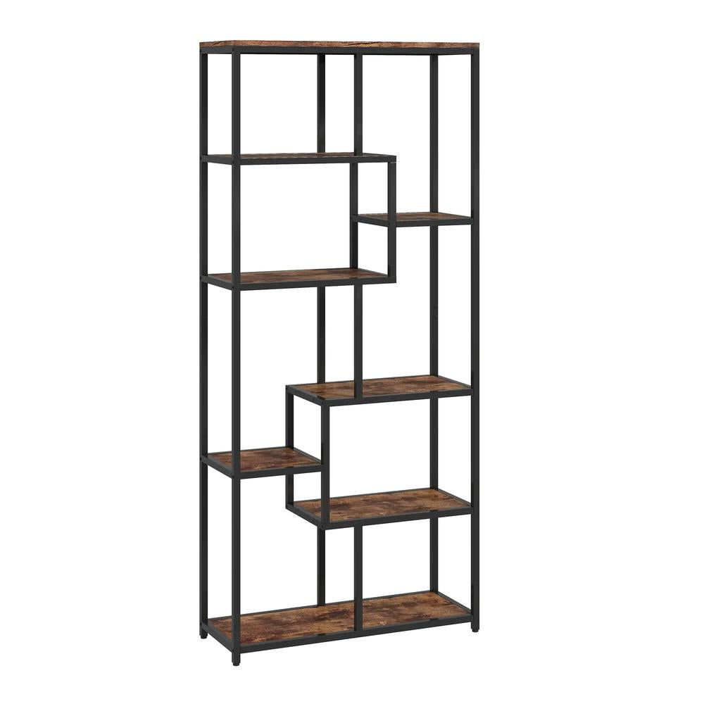 HOMCOM Seven-Tier Geometric Bookcase