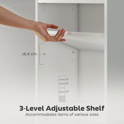 HOMCOM 6-Tier 156 cm Tall Bookcase - White Additional View 5