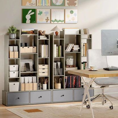 HOMCOM 12 Shelf Storage Unit, with Drawers Additional View 20