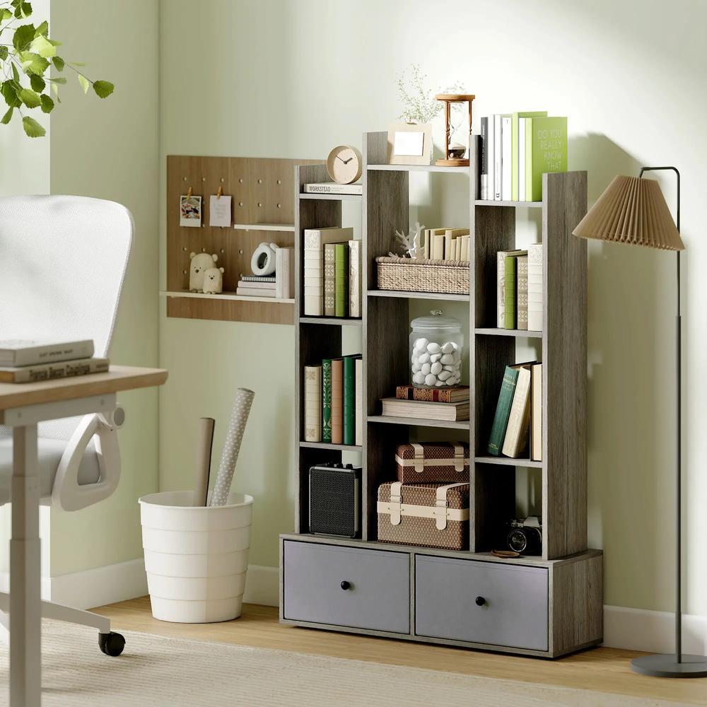 HOMCOM 12 Shelf Storage Unit, with Drawers Additional View 21