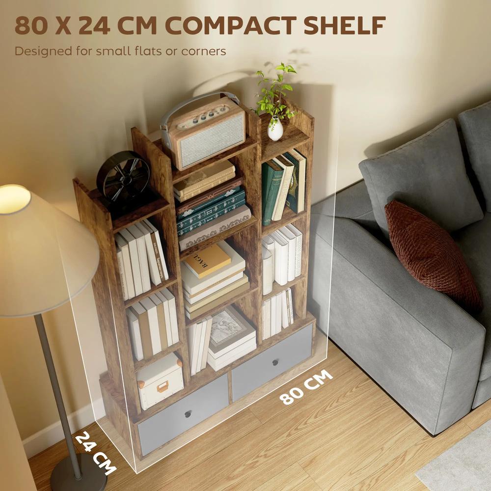 HOMCOM 12 Shelf Storage Unit, with Drawers Additional View 6