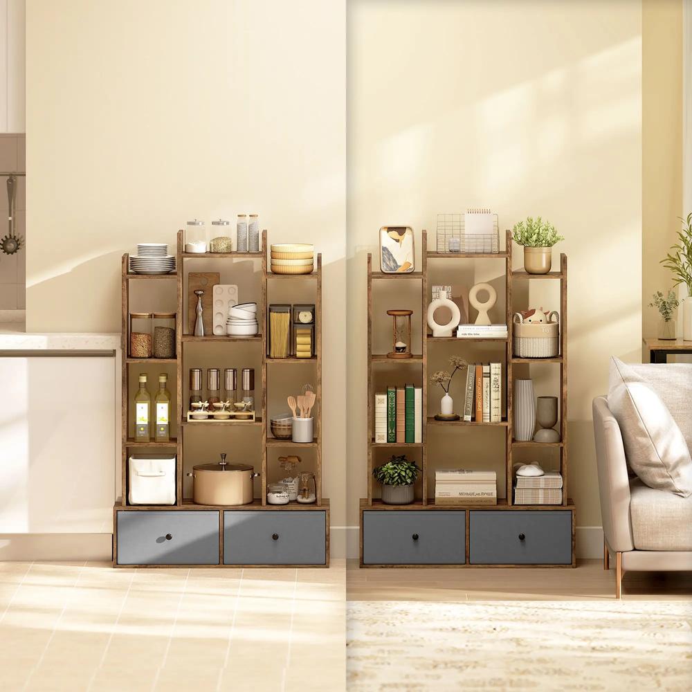 HOMCOM 12 Shelf Storage Unit, with Drawers Additional View 8