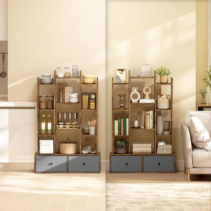 HOMCOM 12 Shelf Storage Unit, with Drawers Additional View 8