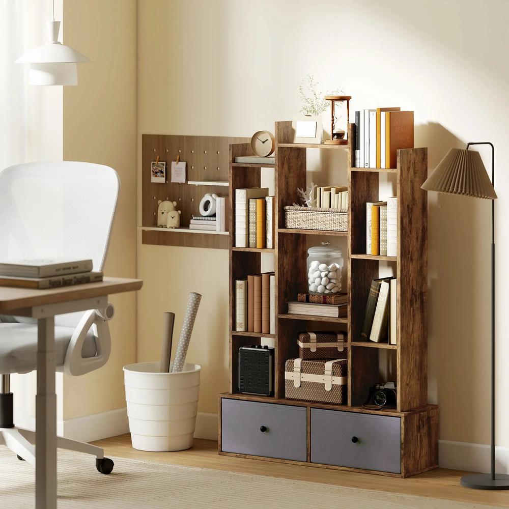 HOMCOM 12 Shelf Storage Unit, with Drawers Additional View 10