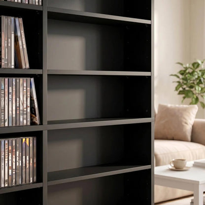 HOMCOM 1032 CD/594 DVD Storage Unit, Blu-ray Media Storage Shelf with 24 Compartments and 18 Adjustable Shelves Additional View 23