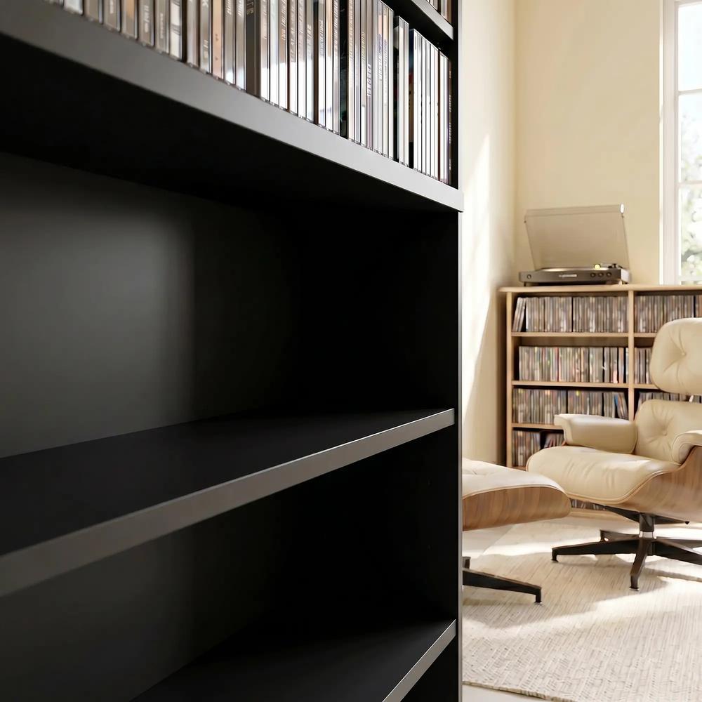 HOMCOM 1032 CD/594 DVD Storage Unit, Blu-ray Media Storage Shelf with 24 Compartments and 18 Adjustable Shelves Additional View 25