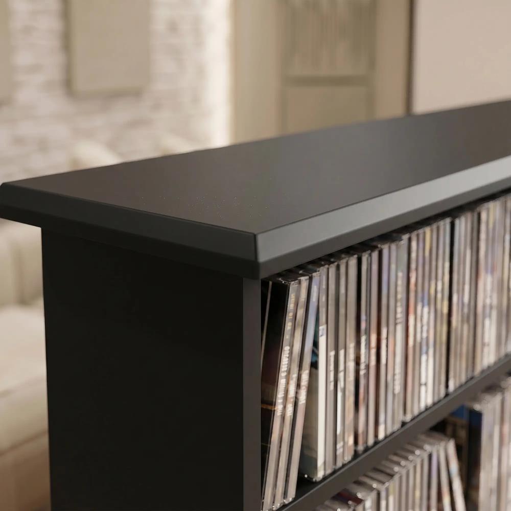 HOMCOM 1032 CD/594 DVD Storage Unit, Blu-ray Media Storage Shelf with 24 Compartments and 18 Adjustable Shelves Additional View 26