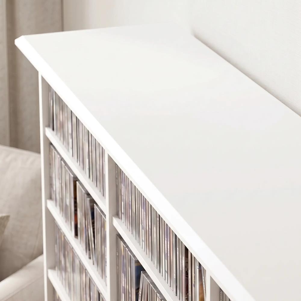 HOMCOM 1032 CD/594 DVD Storage Unit, Blu-ray Media Storage Shelf with 24 Compartments and 18 Adjustable Shelves Additional View 10