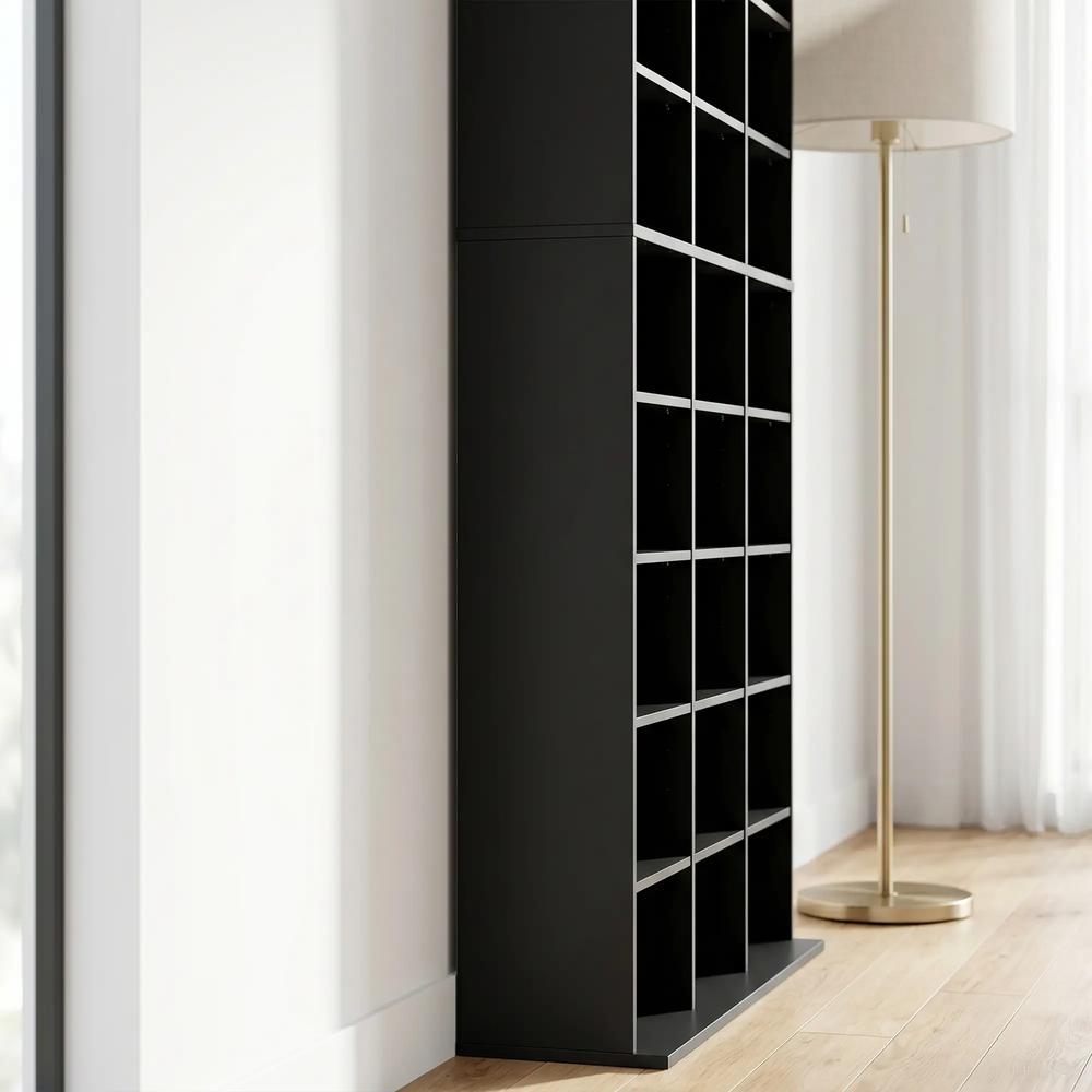HOMCOM 835 CD/500 DVD Storage Unit, Blu-ray Media Storage Shelf with 27 Compartments and 21 Adjustable Shelves Additional View 11